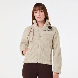 FIGS On-Shift High Pile Fleece Bomber Jacket